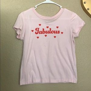 Pink crew neck t-shirt